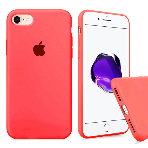 Чехол накладка xCase для iPhone 7/8/SE 2020 Silicone Case Full ярко-розовый - UkrApple