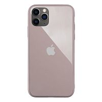 Чохол накладка xCase на iPhone 11 Pro Glass Pastel Case Logo pink sand
