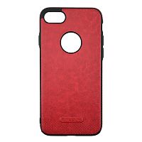 Чехол накладка xCase для iPhone 7/8 Leather Logo Case red