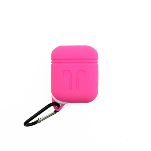 Чехол для AirPods/AirPods 2 silicone case sport розовый с карабином - UkrApple