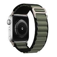Ремінець для Apple Watch 42/44/45/49 mm Alpine Loop black green