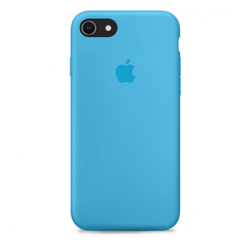 Чехол накладка xCase для iPhone 7/8/SE 2020 Silicone Case Full голубой - UkrApple