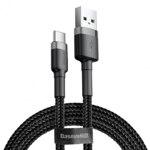 USB кабель Type-C Baseus Cafule 2A 2M black gray - UkrApple