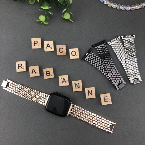 Ремінець xCase для Apple watch 38/40/41 mm Paco Rabanne Silver: фото 7 - UkrApple