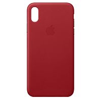 Чехол накладка xCase для iPhone XS Max Full Leather Case red