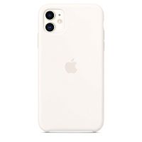 Чохол накладка xCase для iPhone 12 Pro Max Silicone Case білий з сірим яблуком