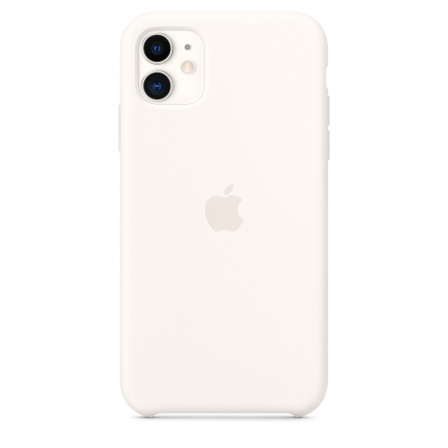 Чохол накладка xCase для iPhone 12 Pro Max Silicone Case білий з сірим яблуком - UkrApple