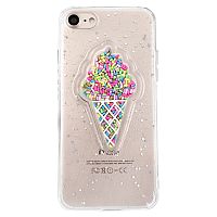 Чехол накладка xCase на iPhone 6/6s Diamond Ice Cream прозрачный