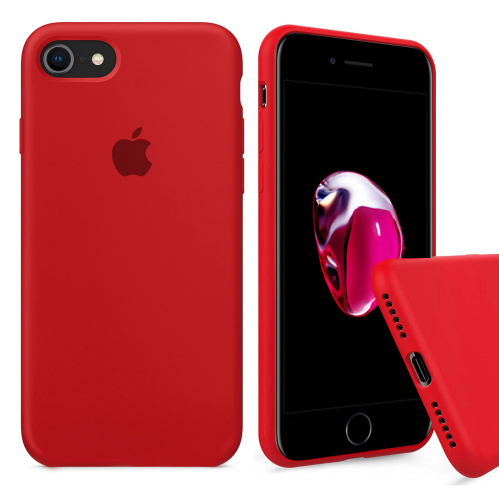 Чехол накладка xCase для iPhone 7/8/SE 2020 Silicone Case Full красный - UkrApple