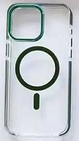 Чохол iPhone 15 Shield Metal with MagSafe green 