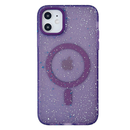 Чохол iPhone 12 Pro Max Splattered with MagSafe purple - UkrApple