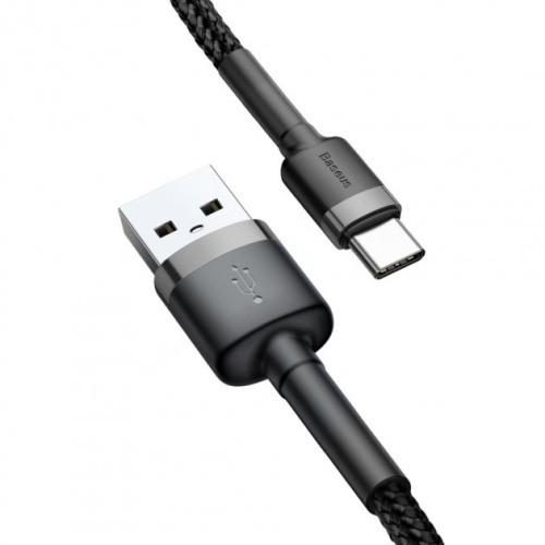 USB кабель Type-C Baseus Cafule 2A 2M black gray: фото 2 - UkrApple