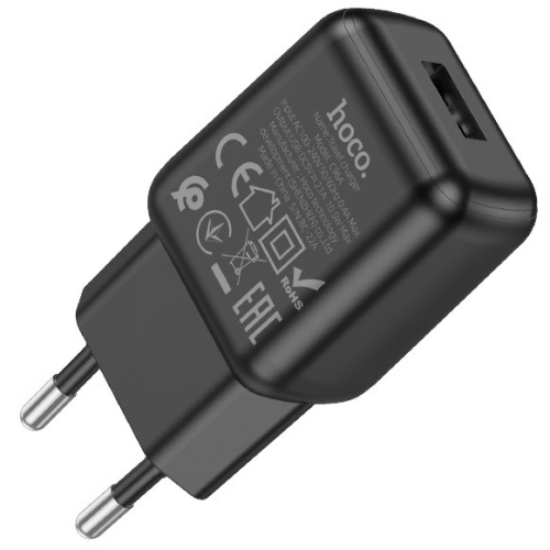 Мережева зарядка Hoco C96A single port charger sett black: фото 2 - UkrApple