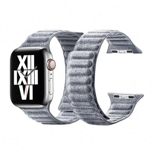 Ремінець для Apple Watch 42/44/45/49 mm Leather Link Felt gray - UkrApple