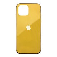 Чохол накладка xCase на iPhone 11 Pro Max Glass Case Logo Metallic yellow