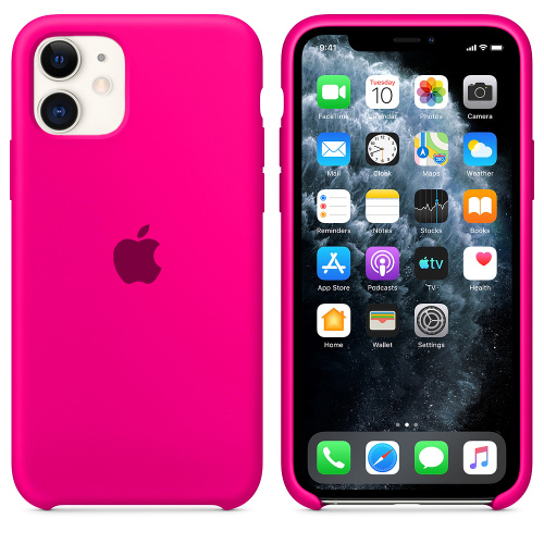 Чохол накладка xCase для iPhone 12 Pro Max Silicone Case barbie pink: фото 2 - UkrApple