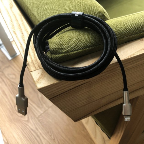 USB кабель Lightning 100cm Baseus Cafule Metal 2.4A white : фото 15 - UkrApple
