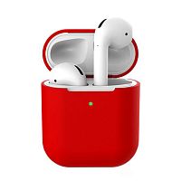 Чехол для AirPods 2 Wireless silicone case red