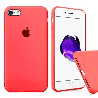 Чехол накладка xCase для iPhone 6/6s Silicone Case Full ярко-розовый
