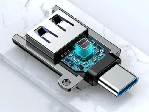 Перехідник JoyRoom USB to Type-C 3.0 Adapter gray: фото 3 - UkrApple