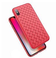 Чехол накладка xCase на iPhone Х/XS Weaving Case красный