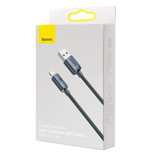 USB кабель Lightning 120cm Baseus Crystal Shine 2.4A black: фото 4 - UkrApple