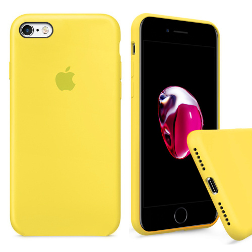 Чехол накладка xCase для iPhone 6/6s Silicone Case Full canary yellow - UkrApple