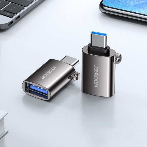 Перехідник JoyRoom USB to Type-C 3.0 Adapter gray: фото 7 - UkrApple