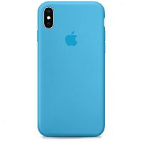 Чехол накладка xCase для iPhone XS Max Silicone Case Full голубой