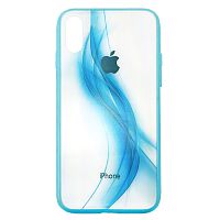 Чехол накладка xCase на iPhone X/XS Polaris Smoke Case Logo blue