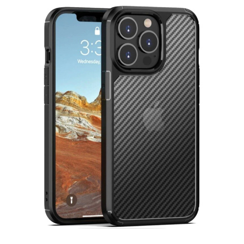 Чохол iPhone 14 Pro iPaky Carbone MGM Case black transparent - UkrApple