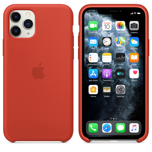 Чохол накладка xCase для iPhone 11 Pro Max Silicone Case Orange: фото 2 - UkrApple