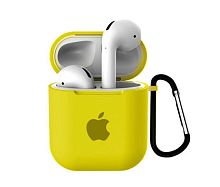 Чехол для AirPods/AirPods 2 silicone case with Apple Canary yellow