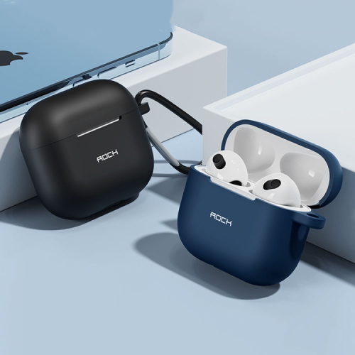 Чохол для AirPods 3 Rock Silicone Protection with Hook blue: фото 2 - UkrApple