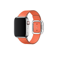 Ремінець xCase для Apple watch 38/40/41 mm Modern Buckle Leather silver orange