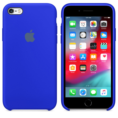Чехол накладка xCase на iPhone 6/6s Silicone Case ультрамарин (ultramarine): фото 2 - UkrApple