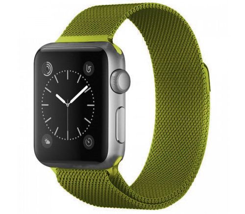 Ремінець xCase для Apple watch 42/44/45/49 mm Milanese Loop Metal Lime - UkrApple