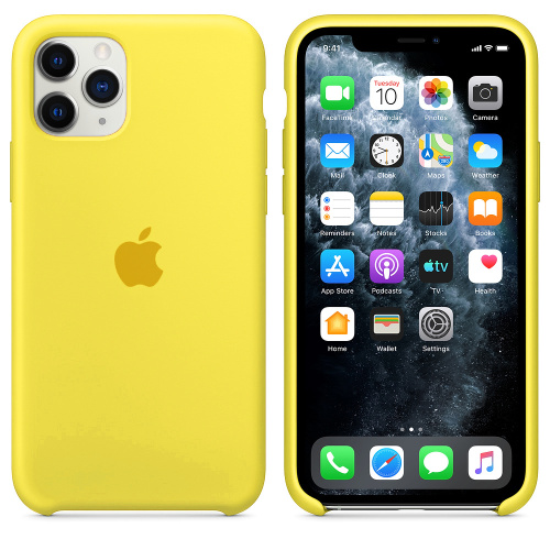 Чохол накладка xCase для iPhone 11 Pro Max Silicone Case canary yellow: фото 2 - UkrApple