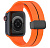Ремінець для Apple Watch 42/44/45/49 mm New Silicone band orange black: фото 2 - UkrApple