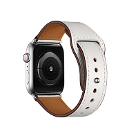 Ремінець xCase для Apple watch 42/44/45/49 mm Leather rivet clasp White