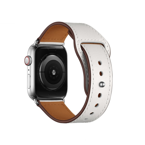 Ремінець xCase для Apple watch 42/44/45/49 mm Leather rivet clasp White - UkrApple