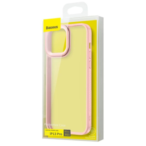 Чохол iPhone 13 Pro Baseus Crystal Case pink: фото 5 - UkrApple