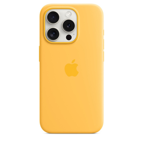 Чохол iPhone 15 Pro Silicone Case with MagSafe sunshine  - UkrApple