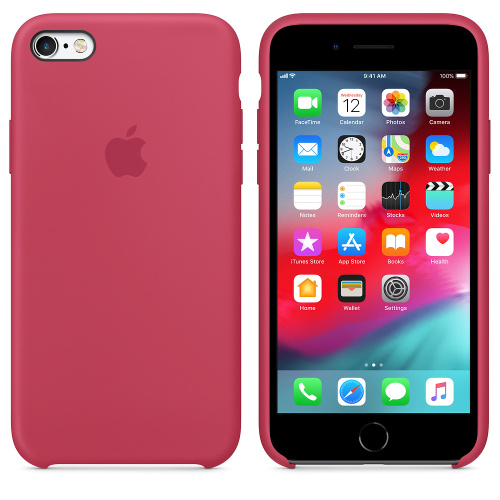 Чехол накладка xCase на iPhone 6 Plus/6s Plus Silicone Case светло-малиновый (red raspberry): фото 2 - UkrApple