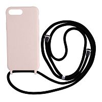 Чехол накладка xCase для iPhone 7 Plus/8 Plus Silicone Case Crossbody Bag pink sand