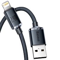 USB кабель Lightning 120cm Baseus Crystal Shine 2.4A black