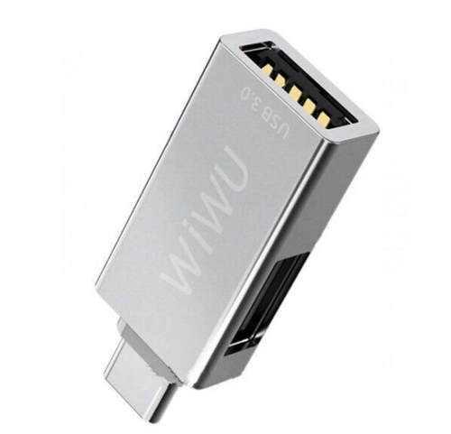 Перехідник adapter USB-C Hub Wiwu T02 silver - UkrApple