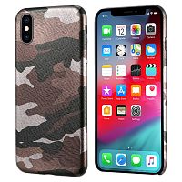 Чехол накладка xCase на iPhone XR Brown Camouflage case