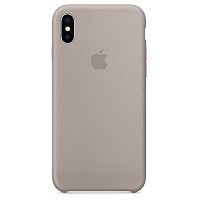 Чехол накладка xCase для iPhone XS Max Silicone Case светло-серый