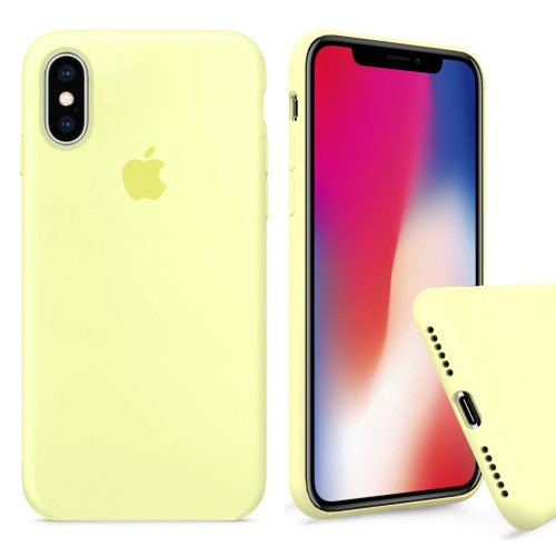 Чехол накладка xCase для iPhone X/XS Silicone Case Full mellow yellow - UkrApple